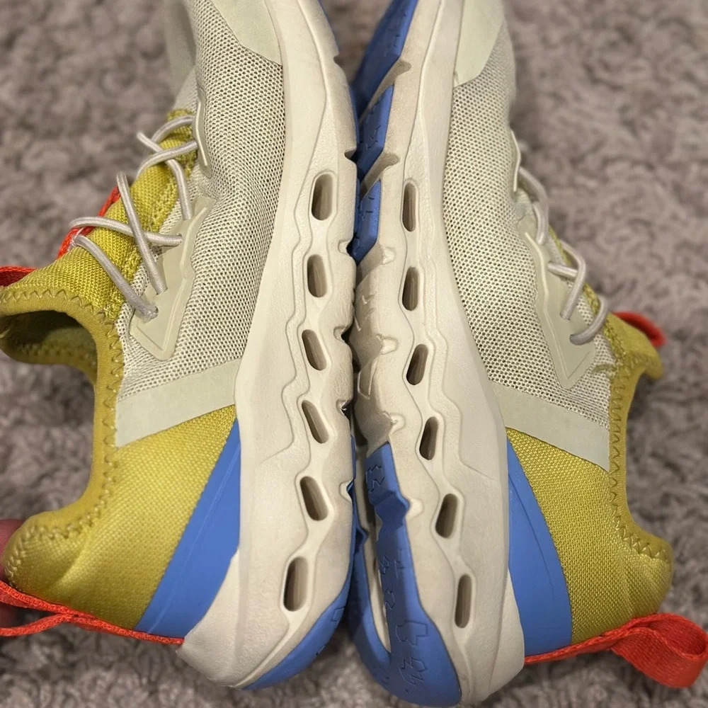 ON Kids' Lightweight Sneakers in White, Yellow & Orange